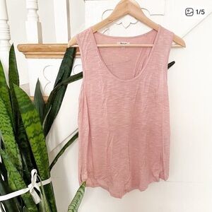 Madewell blush pink tank top sleeveless scoop neck sz M
